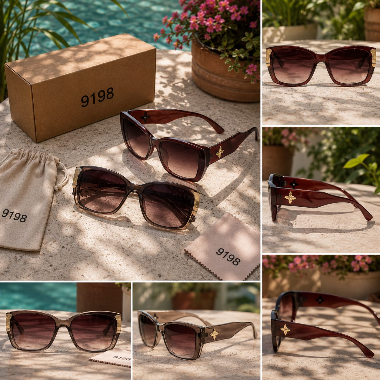 Sunglasses 9198 – Oversized Square Fashion Collection