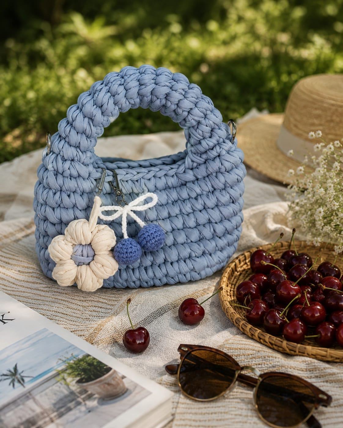 Night Bloom Crochet Bag