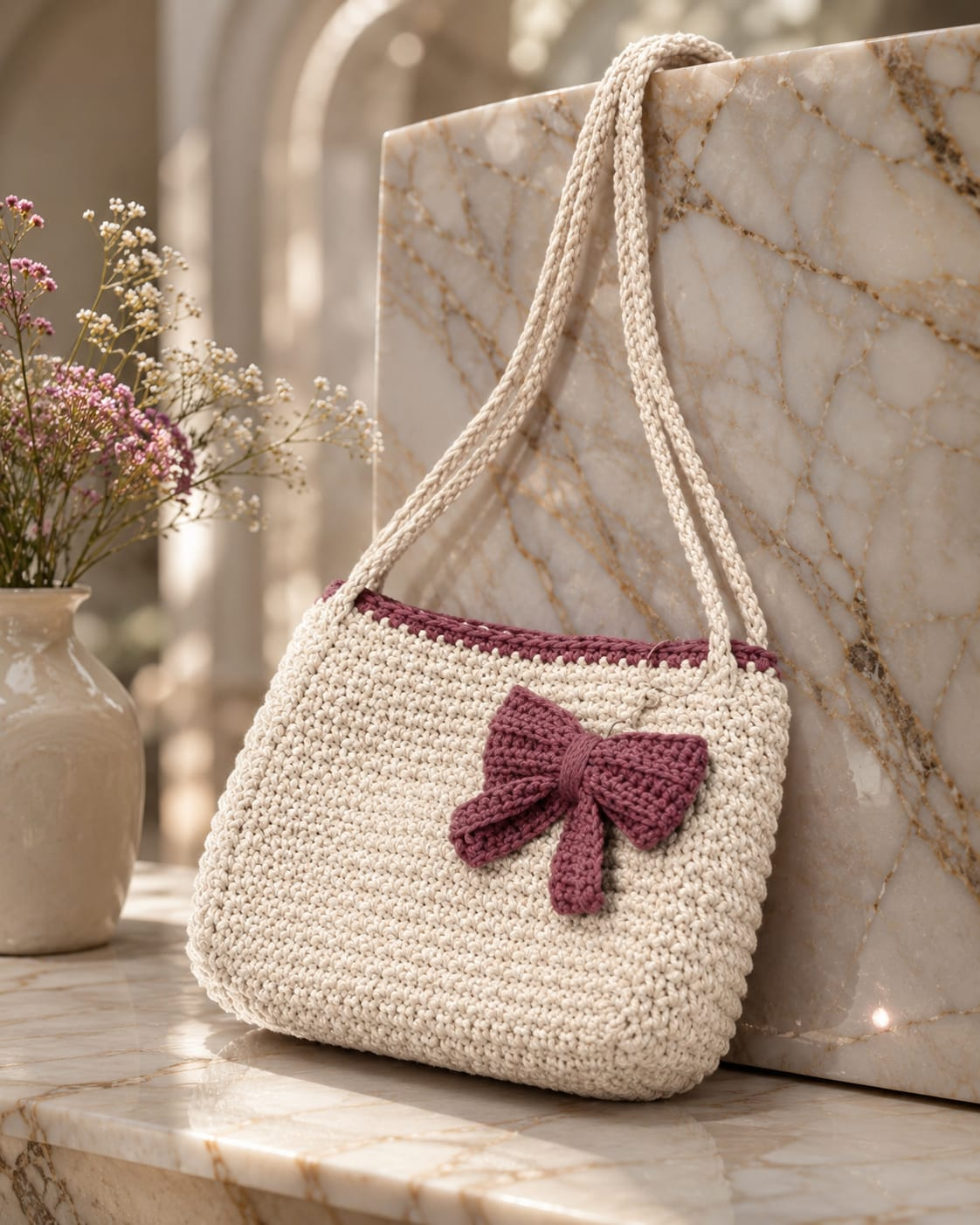 Snow White Crochet Bag