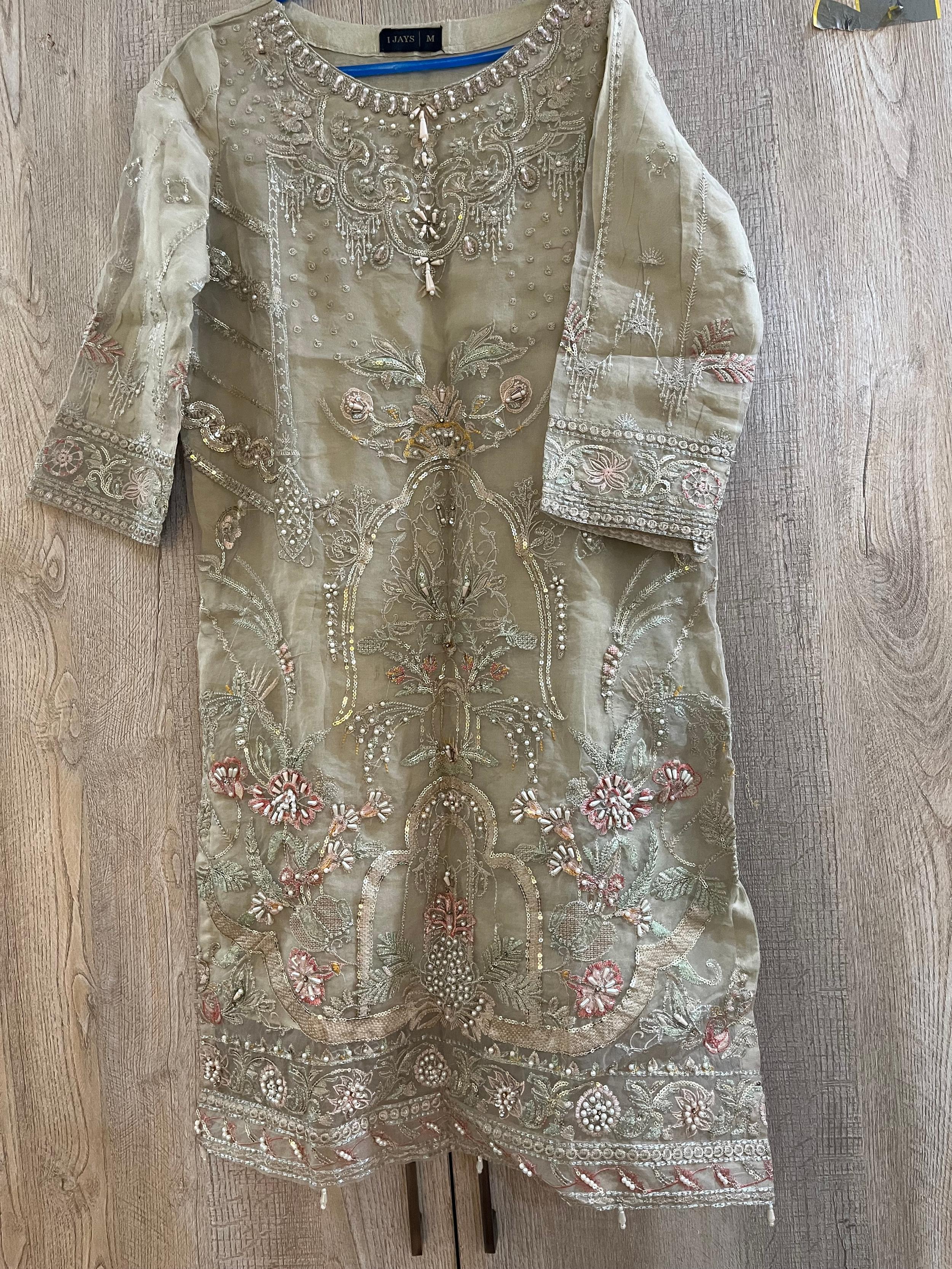 3 piece embroidered